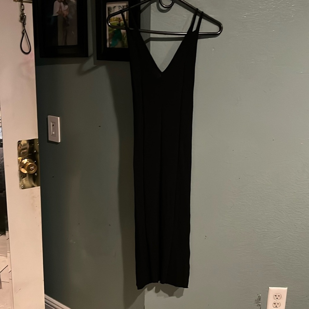 Black,stretchy,slit on left side